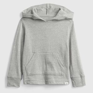 BABY GAP • TODDLER BOYS' SILVER LONG SLEEVE SNIT HOODIE - 2T